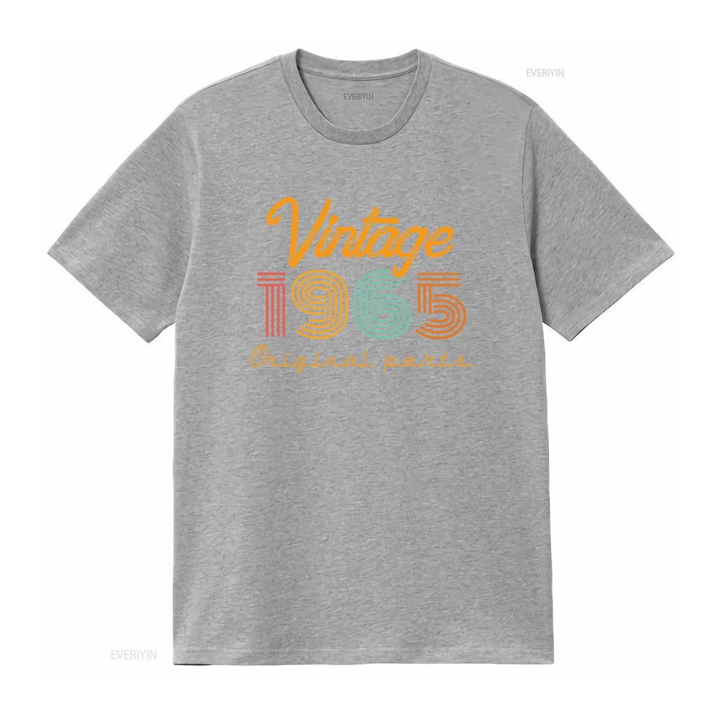 58th Birthday T Shirt Vintage 1965 for Retro vintage Washed Unisex fashion Versatile streetwear Soft Comfortable Stretched