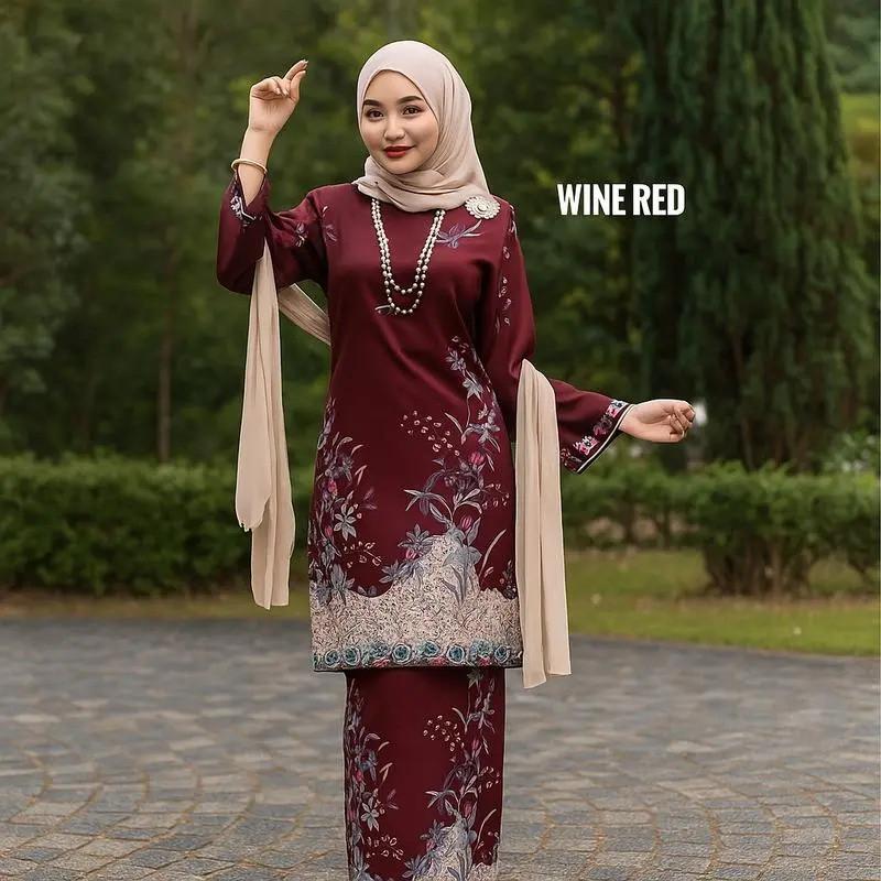 New! Exclusive Batik Kurung XS-4XL Raya 2026 Modern Style Muslimah Blouses for Family Gatherings and Daily Celebrations