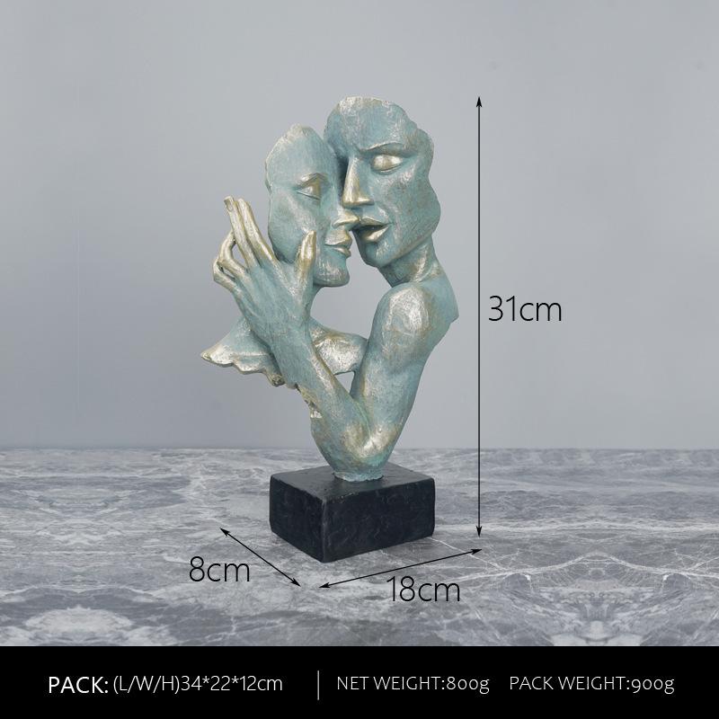 Couple Mask Top European Resin Crafts Personalized Home Tabletop Premium Room Decoration Ornaments Durable Durable