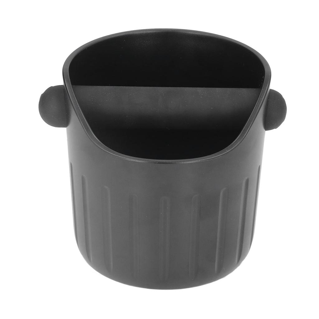 Coffee Grounds Bucket Portable ABS Coffee Knock Box with Skid Resistance Rubber Mat for Home Cafe Bar