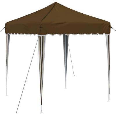 Pop Up Party Tent 195 X 195 X 245 Cm Taupe Oxford Fabric