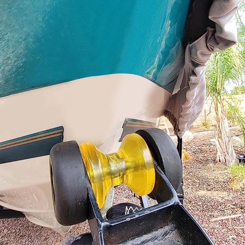 Rullo Portatile per Carrello Barca, Rullo Fermo Prua, Ruota Bobina per Yacht Senza Segni e Danni alle Imbarcazioni, Installazione Semplice
