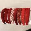 Christmas Theme Red Headband for Women Girl Non-Slip Festival Headband Makeup Hairhoop Soft Sponge Hairband Accessories
