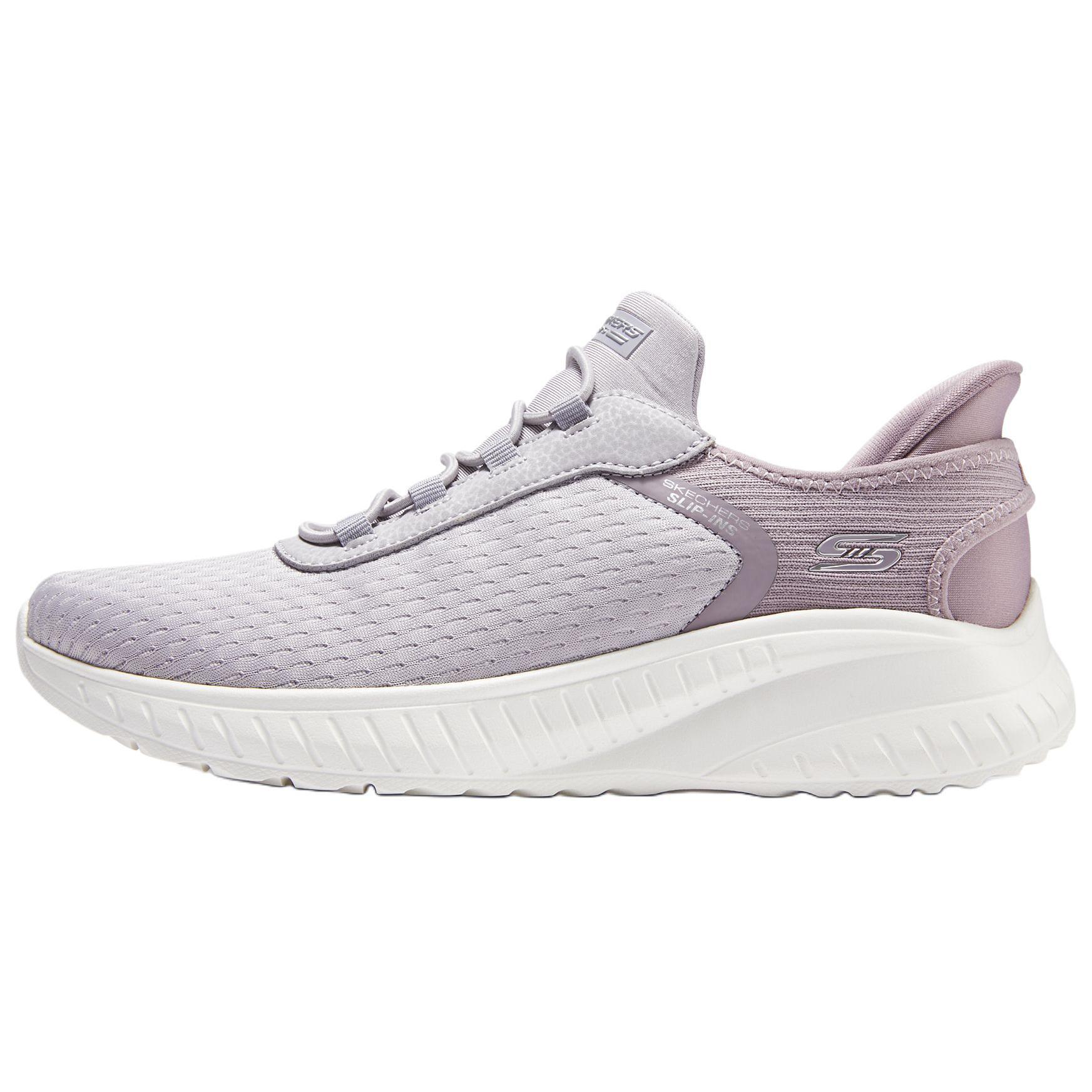 Skechers Slip-On Shoes Easy To Wear Wide Fit Comfortable Sports Lightweight Breathable Low Top Casual Shoes Women shoes Light-Purple 117504W-LAV 35