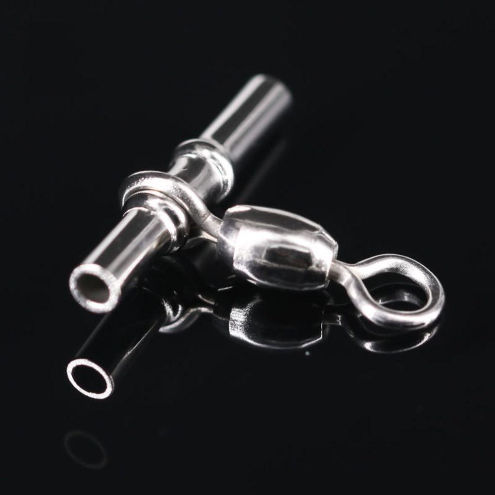 20pcs/pack Metal Fishing Tackle Cross-Line Fishing Connector Terminal Fishing Swivel  Hook Lure