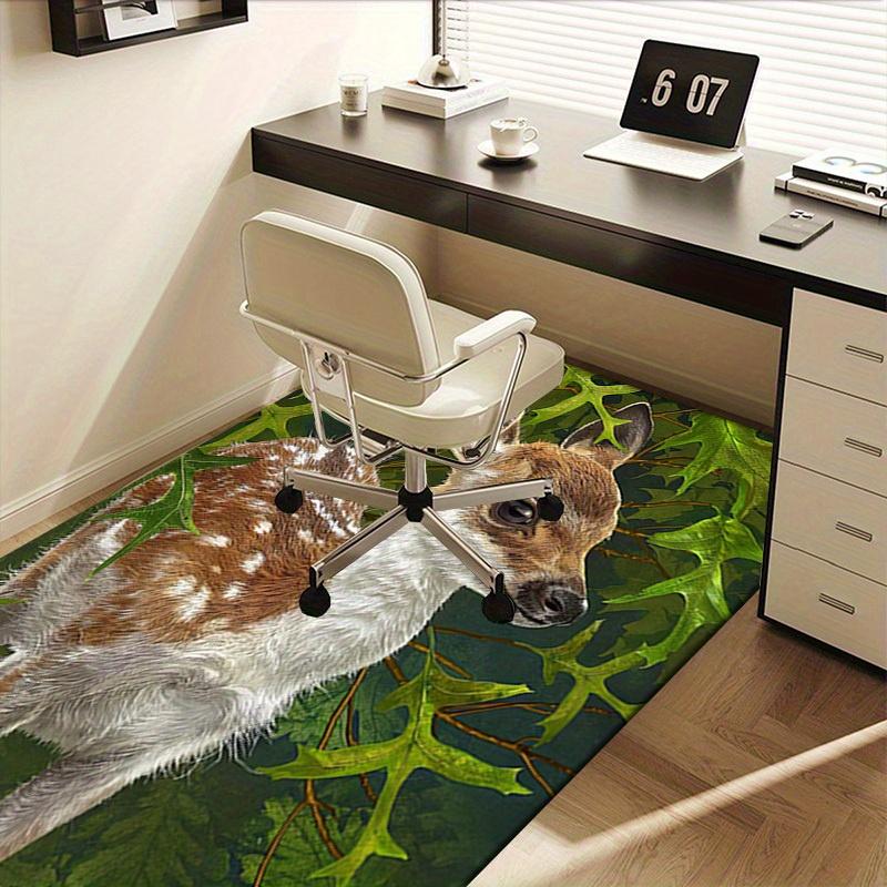 Büroteppich: Von der Natur inspiriertes Hirschdesign Perfekt zum Schutz von Sofas Unter Stühlen