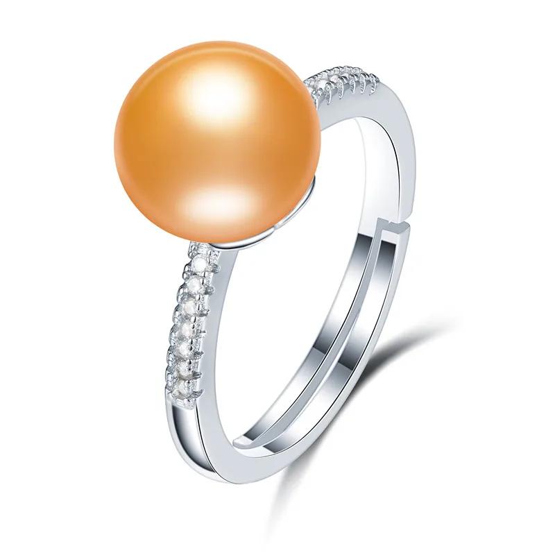 Authentic Real 925 Sterling Silver Rings Crystal CZ Faith Cross Finger Ring for Women Wedding Engagement Natural Pearl Jewelry resizable золотой