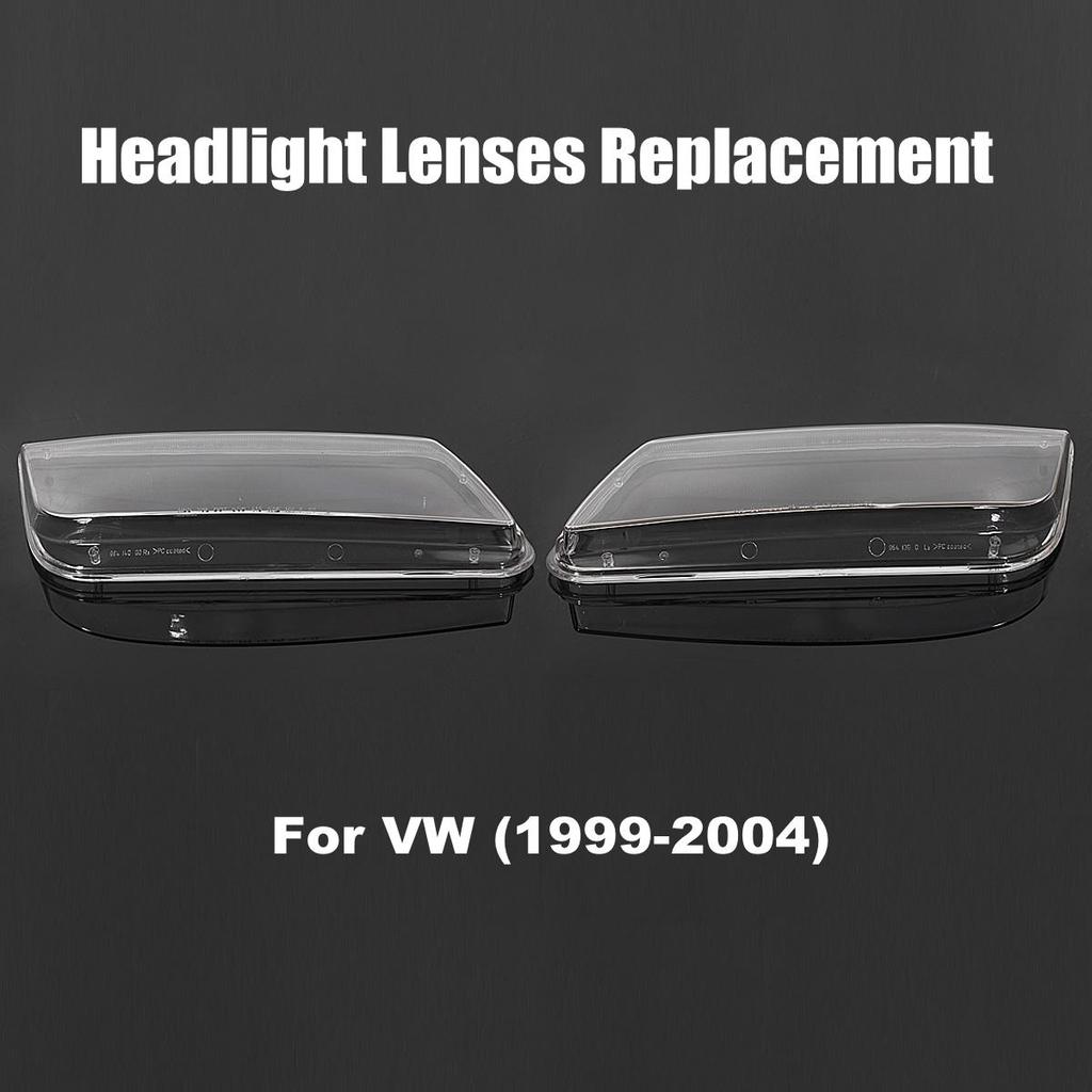 Buy Pair Plastic Headlight Lenses Light Lamp Cover Replacement For VW