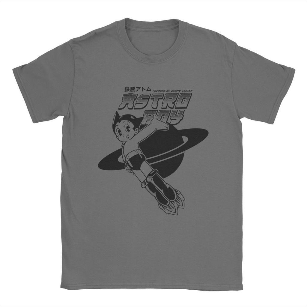 Astro Boy T Shirt Men Pure Cotton Vintage T-Shirt O Neck AstroBoy Anime Tee Shirt Short Sleeve Tops Big Size