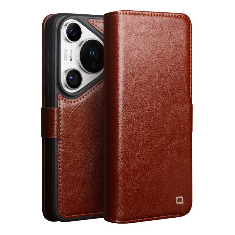 Qialino Genuine Leather Flip Phone Cases