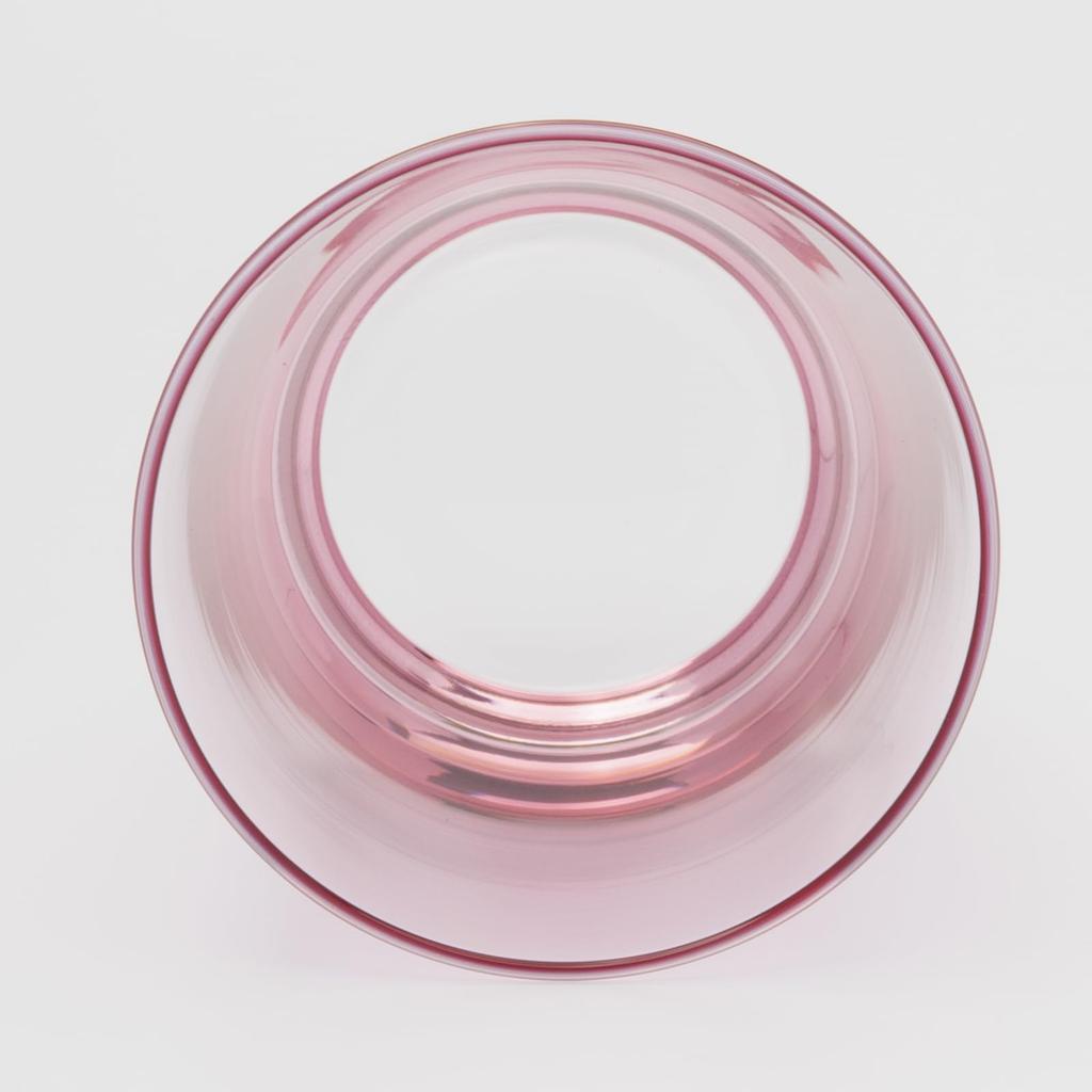 Otsuka Glass "Pinsale" Rocks Glass, Old, Large, Approx. 260ml, Pink, Made In Japan, 6740-722-4-1P