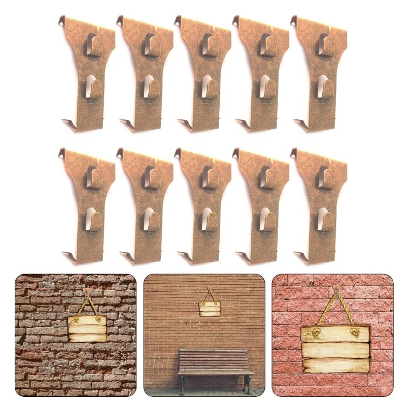 Versatile Brick Hangers for Outdoor Decorations Secure Hold Without Drilling Fits Standard Brick Set of 12 Pack