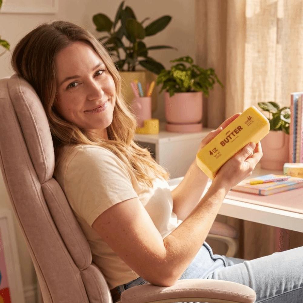 Hand loslassen Weicher langsamer Rückprall Butter-Stift Entspannungsgeschenk Realistische Butter-Sticks Kinderspielzeug