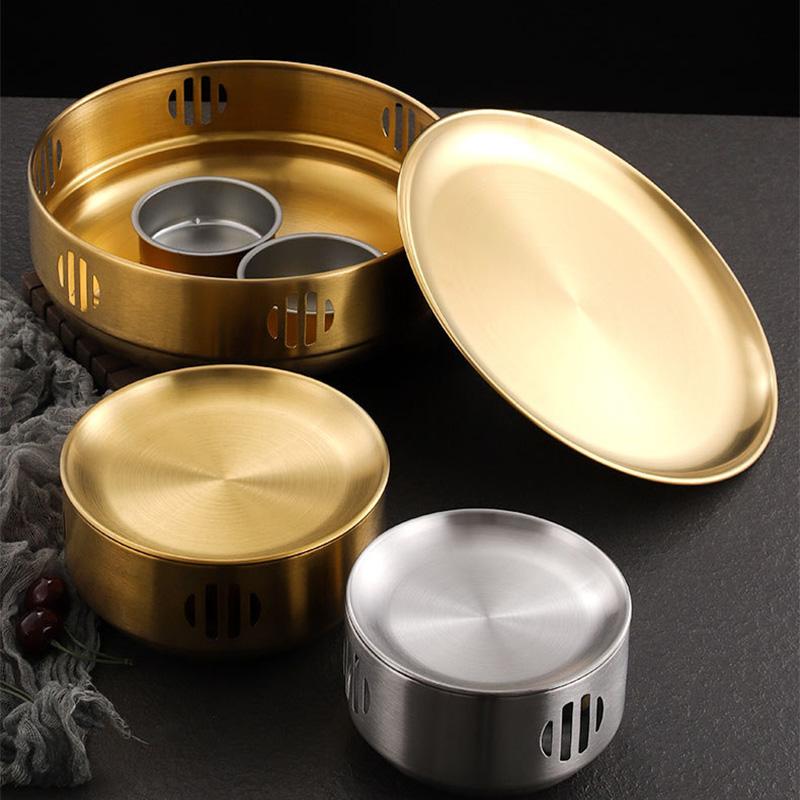 Korean 304 Stainless Steel Grill Barbecue Rack, Roast Meat Plate, Dry Pot Tray, Bar Restaurant Tableware, 1 Pc