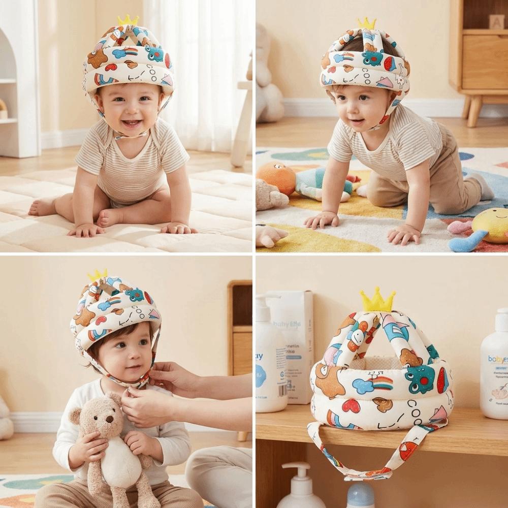 Adjustable Anti-Collision Helmet Soft Head Protector Hat Essential Infant Safety Cap  0-1Y Kid