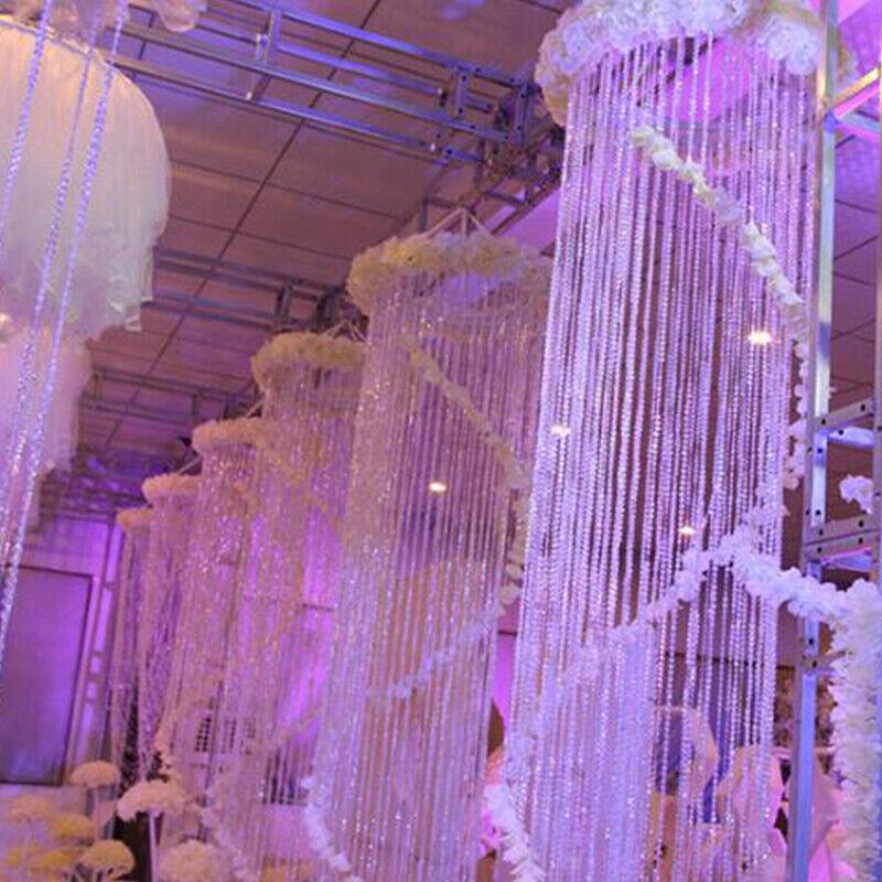 500G Acrylic Bead Curtain Wedding & Party Decor Diy Crystal Garland Chandelier Stage & Tree Decoration Easy Cut Design