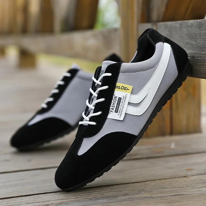 

Мужские низкие парусиновые туфли повседневные дышащие кроссовки в корейском стиле осенние повседневные нескользящие кроссовки на шнуровке Zapatillas Para Hombre 43 серый