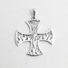 Sterling Silver Maltese Cross Pendant Solid Handmade Jewelry