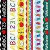 6 Pcs ABC 123 Bus Printed Bulletin Board Border Colorful Bulletin Border Trim Bulletin Board Stickers for Classroom