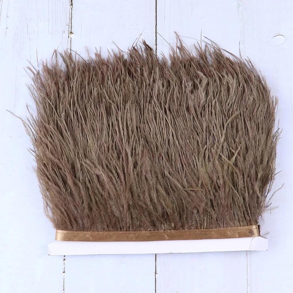 Feather10Meters 8-10cm Natural Ostrich Feather Trims for Needlework and Handicraft Plume Ribbon Fringe Skirt Decoration