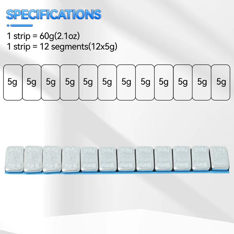 Wheel Balance Weight Tire Adhesive Iron Universal 5g Tyre Hub Block 60Pcs/lot Stick-On Tools For Car Motorcycle Bike Automobile