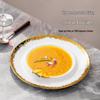 Dairuien Chinese Style White Gold Plated Ceramic Dinner Plates