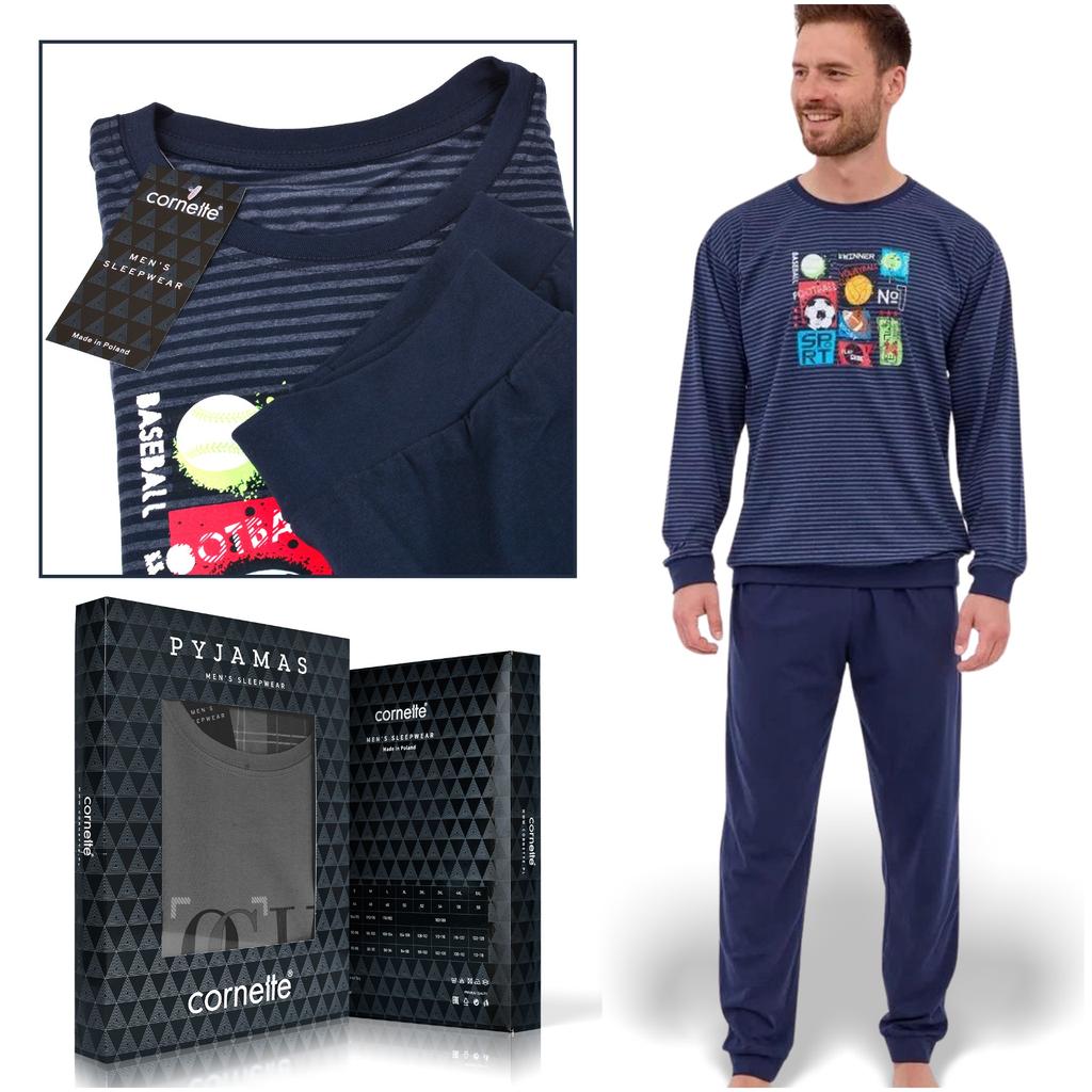 Cornette Men's WINNER Pajamas 308/258 Cotton Navy Stripes