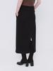 Leusejiem Basic Wool Tencel Long Skirt - Black