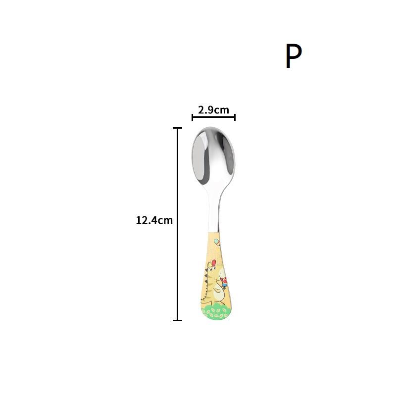 1/4Pcs Animal Cartoon Cute Fork Stainless Steel Children Spoon Fork Children Kids Cutlery Set Tableware Dinnerware Supplies Gift
