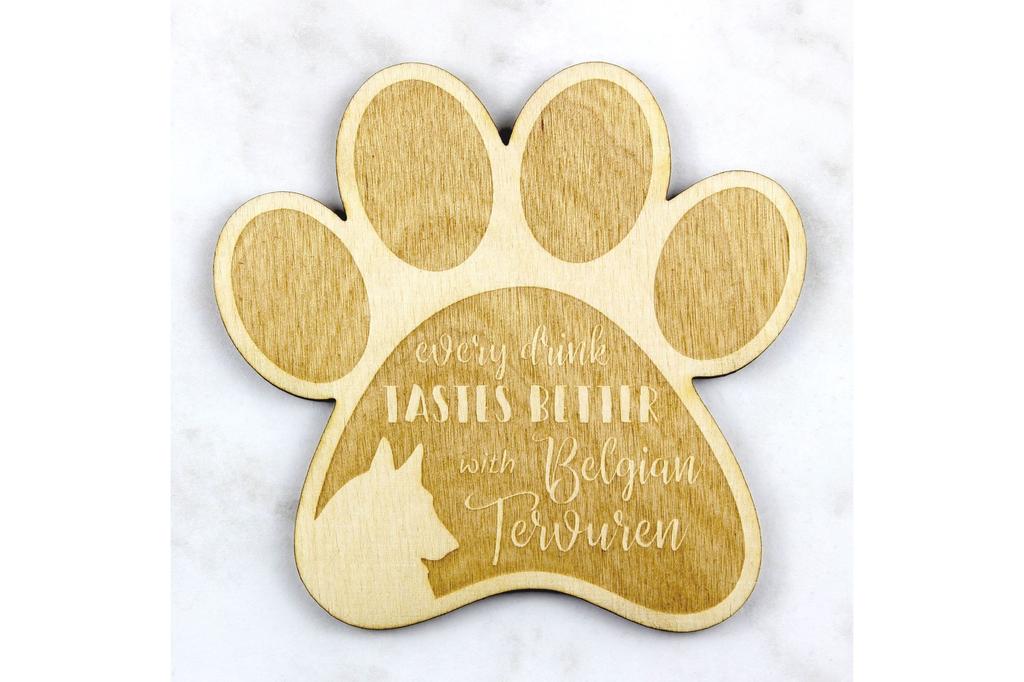 Tervueren Belgischer Schäferhund, Tervueren Belgischer Schäferhund - Untersetzer, gravierter Untersetzer mit Hund, Geschenk für Hundeliebhaber von der Marke Art-Dog