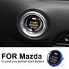 Crystal Engine Start Stop Button Cover For Mazda Anti Scratch Sport Waterproof Style Interior Modification Decor Car Accessories