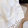 French Summer Premium Light Luxury Chic Lace Embroidery Loose Skinny Sleeveless Vest White Shirt A