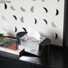 Minimalism Stainless Steel Tissue Box Coffee Table Desk Decoration Creative Silver Tissue Box Bedside Table Paper Towel Case