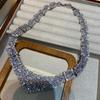 Luxury Heavy Industry Party Zircon Micro-Inlaid High-End Party Dress With Elegant Earrings, Necklace, Bracelet Set