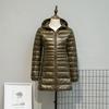 Giacche Piumino da Donna Giacca in Piuma d'Anatra Autunno Inverno Calda Portatile con Cappuccio Giubbotto Antivento Parka