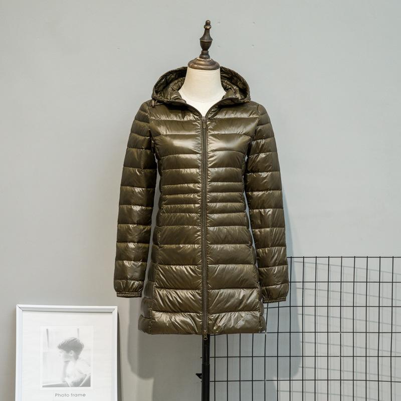 Giacche Piumino da Donna Giacca in Piuma d'Anatra Autunno Inverno Calda Portatile con Cappuccio Giubbotto Antivento Parka