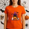 Halloween Cats Graphic Y2k Tops Women T-Shirt Casual Ulzzang Harajuku Streetwear Aesthetic Female Clothing Short Sleeve Tees