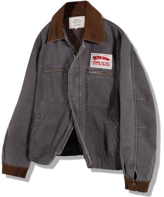 Gubin Corduroy Point Work Jacket - Dark Brown