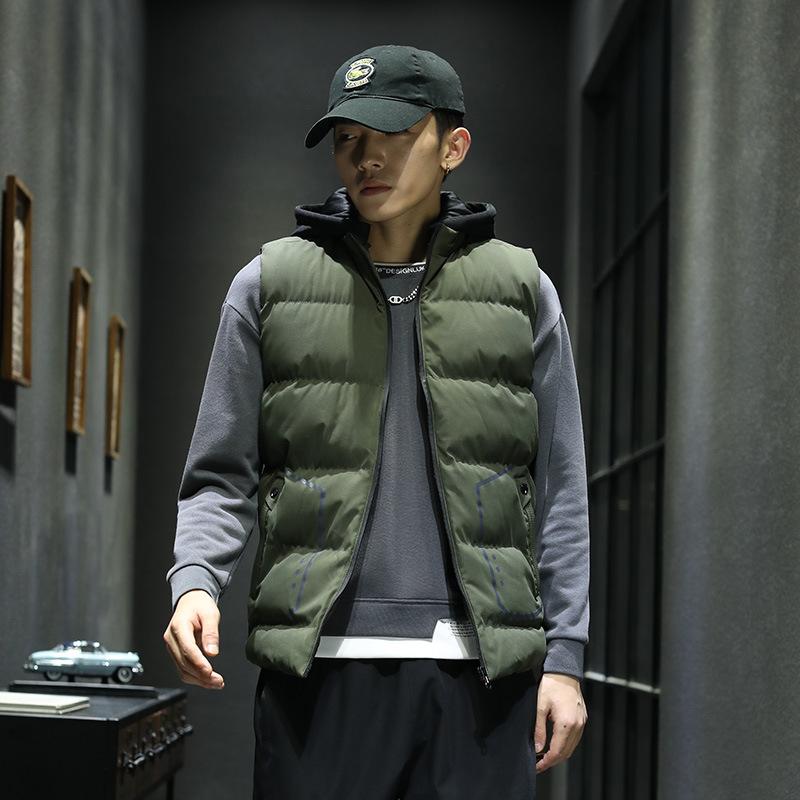 Autumn And Winter Down Cotton Korean Waistcoat Men's Loose And Thickened Men's Vest