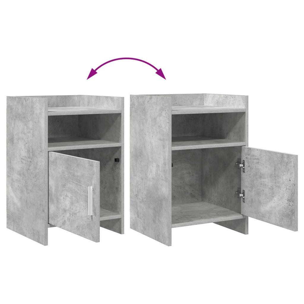 Nightstands Concrete Grey 40 x 36 x 60 cm Engineered Wood