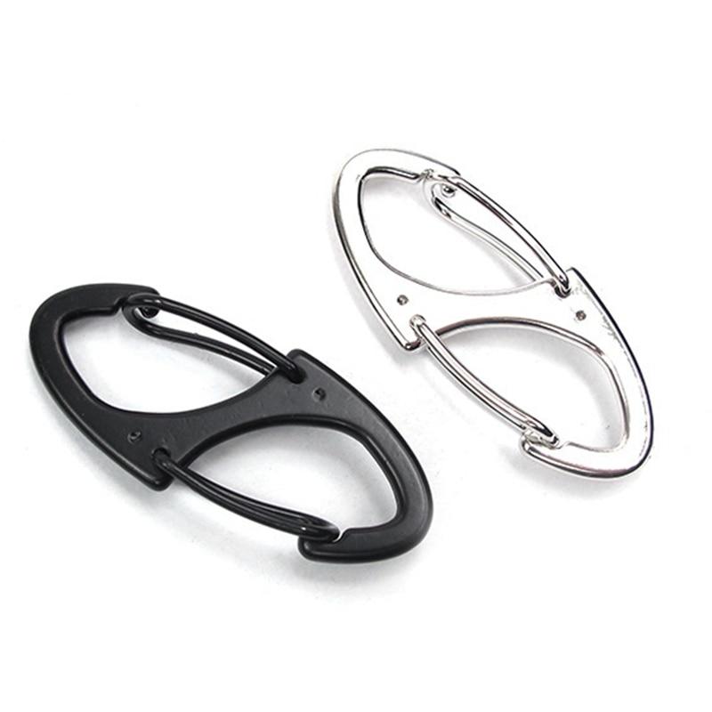 Buy Locking Carabiner Keychain 8 Ring Quick Release Clip Rock Climbing Carabiners Key Clip