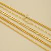 5pcs Fashion Zircon Cross Charm Bracelet Set Elegant High Quality Gold Color Multilayer Bracelets For Women Daily Wear Jewelry