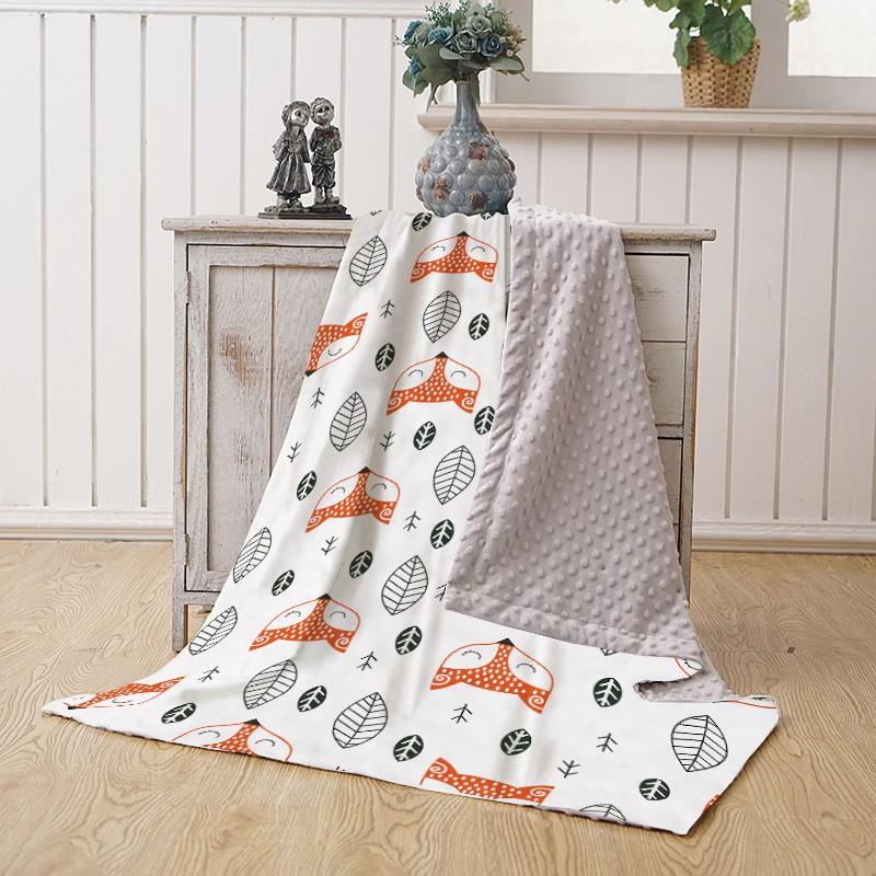 Soft Double-Layer Baby Blanket A-Grade Digital Print Cotton Feel Toddler Comfort Infants 1-3 Years