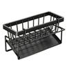 Multi-functional Kitchen Sink Rack: Countertop Storage & Draining Shelf with Faucet Scouring Pad Holder