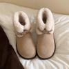 Soft Leather Edition~ Snow Boots Women's Winter 2025 New Fashion Casual Versatile Plush Short Boots Plush Cotton Shoes