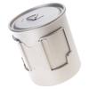 Multipurpose Portable Metal Coffee Cup Outdoor Camping Mug with Foldable Handle and Lid Water Cup Mug Easy To Use