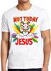 Not Today Jesus Rainbow Goat Satan Hilarious Witty Humor Funny Meme Gift Tee Gamer Cult Movie Music T Shirt 2320