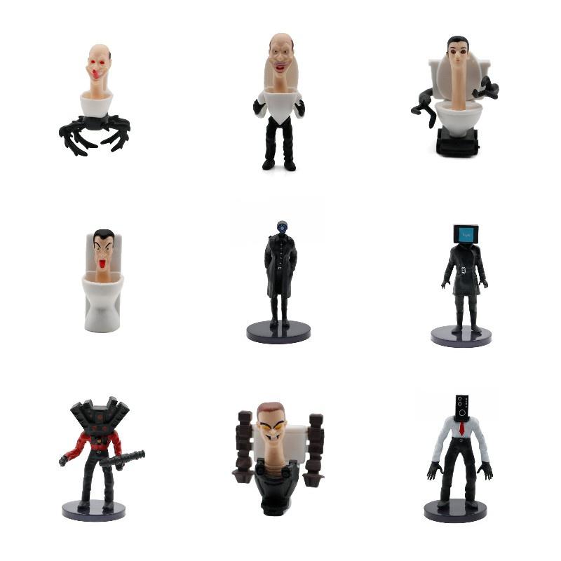 PVC-Material Toilettenmann vs. Überwachungsmann Figur Spielzeug Großhandel Jungenpuppe Anhänger Geschenk G291983 Toilettenmann 13 Stile