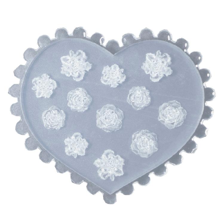 Silicone Flower Nail Art Mold Embossed Jewelry Mould Handmade Crafts Making Mold