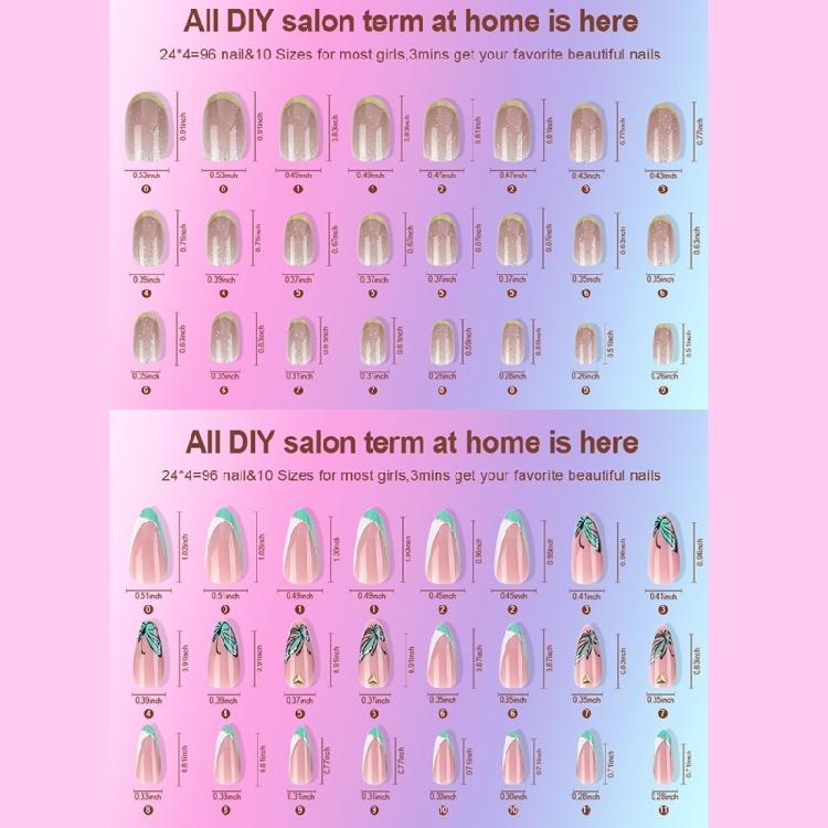 Square Nails Detachable Press On Nails French Artificial Nails False Nails